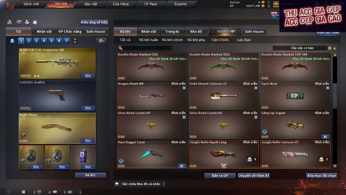 shop acc cf uy tin gia re